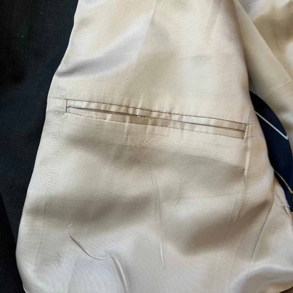 Nautica Mens Size 46‎ L W40 Sport Coat Blazer Black Three Button Classic Pockets